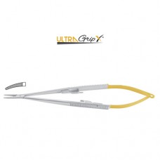 UltraGripX™ TC Castroviejo Micro Needle Holder Curved - With Lock Stainless Steel, 14.5 cm - 5 3/4" UltraGripX™ TC Castroviejo Micro Needle Holder Curved - With Lock Stainless Steel, 14.5 cm - 5 3/4"